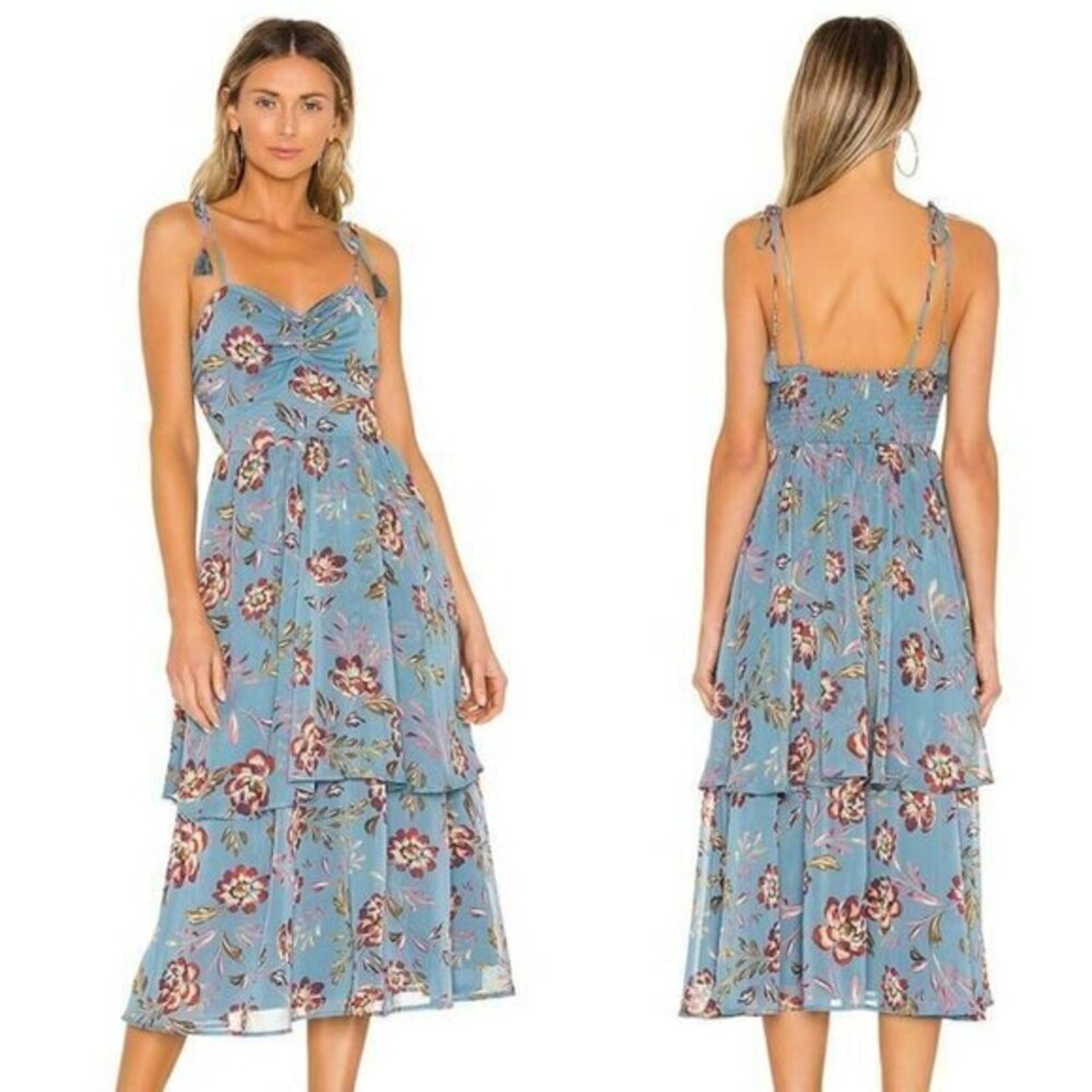 Tularosa Jay Dress - Dusty Blue Floral